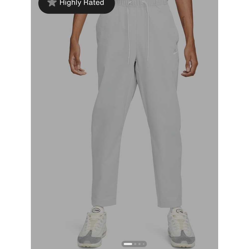 Nike Mens Tapered Leg Standard Fit Pants Grey DX0623-077 Size M